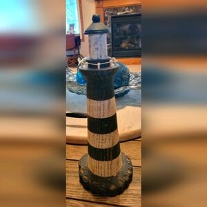 Wood Lighthouse 10" tall